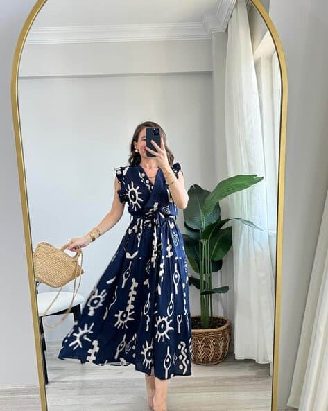 Women Printed Fit & Flare Dress
