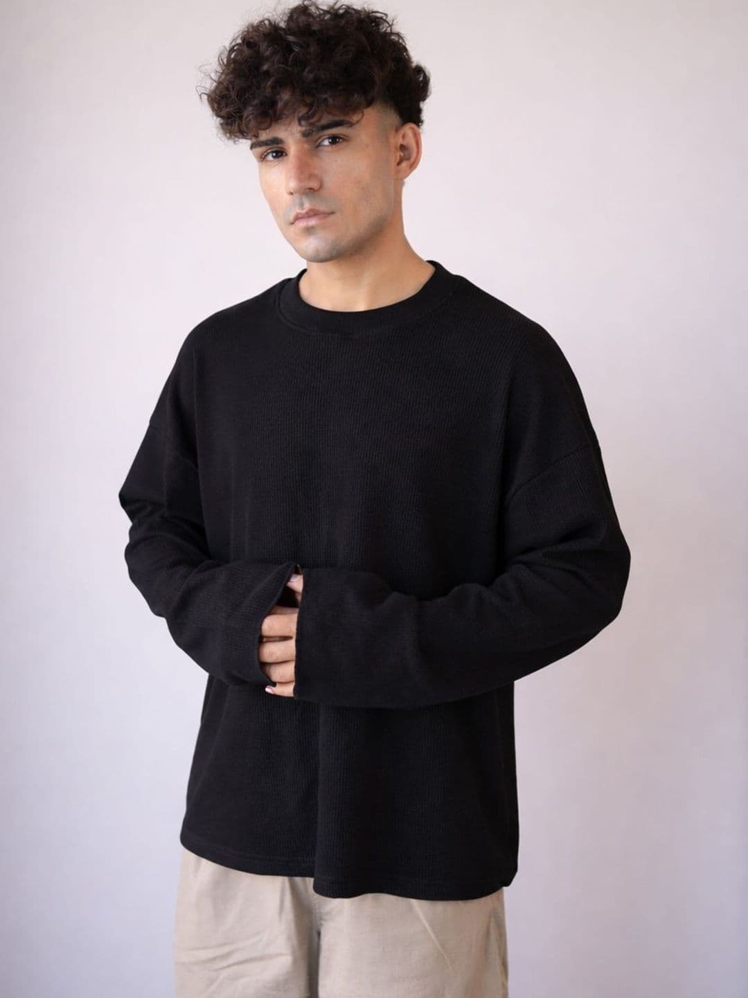 BDSQUARE Men Drop-Shoulder Sleeves T-shirt