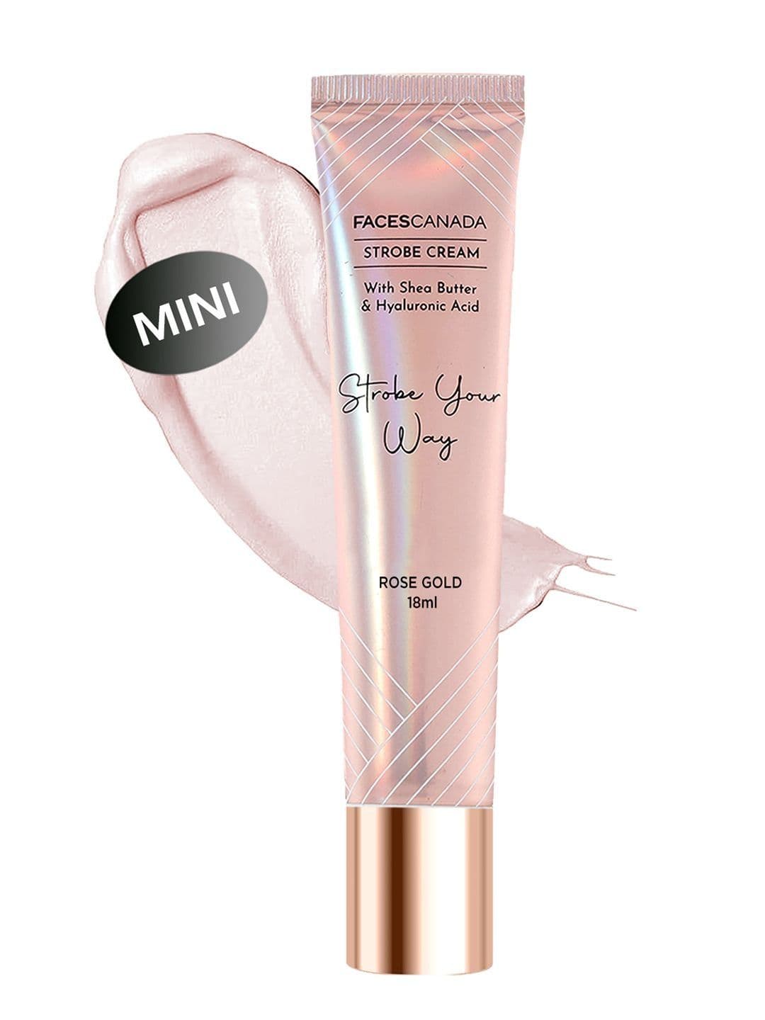 FACES CANADA Strobe Cream With Shea Butter & Hyaluronic Acid - 18 ml - Rose Gold